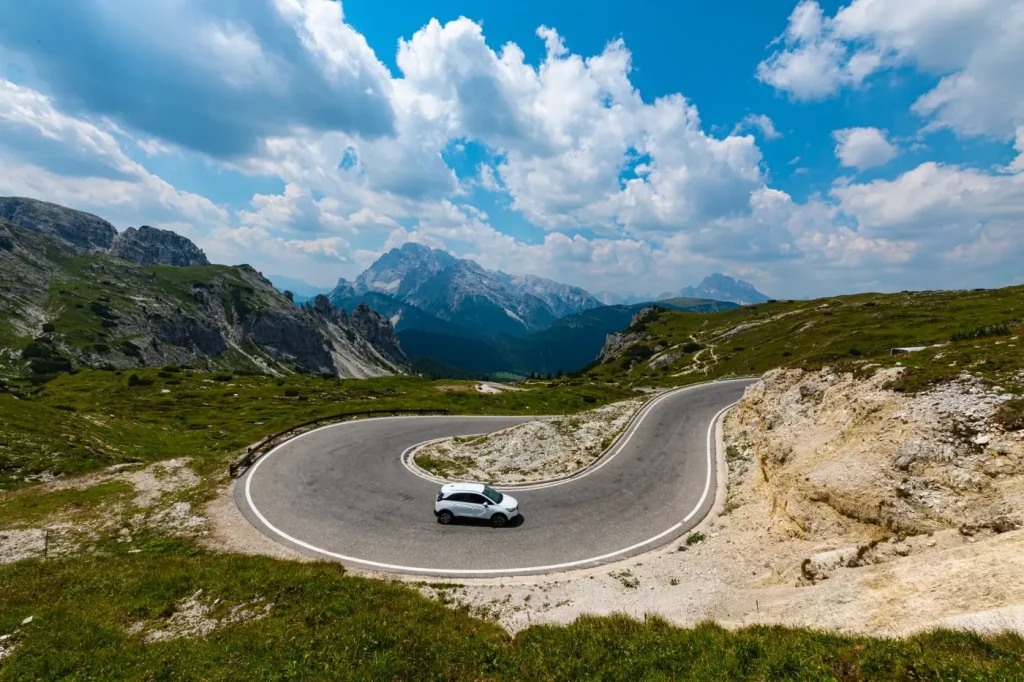 itinéraire de voiture en montagne
